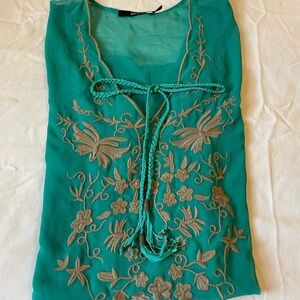 COPY - Ark & Co Embroidered long sleeves Women’s Green Tunic.